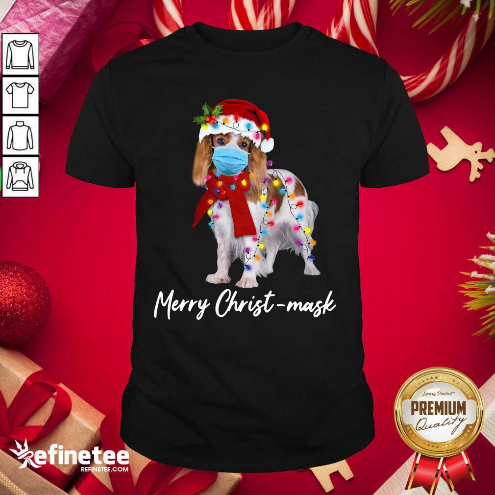 Funny Merry Christ Mask Merry Christmas Light Shirt - Design By Refinetee.com