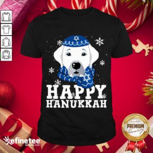 Funny Merry Christmas Happy Hanukkah Labrador Retriever Dog Funny Xmas Shirt- Design By Refinetee.com