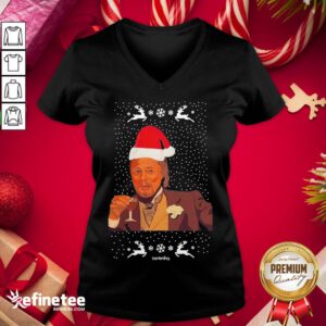 Funny Trump Has Covid Memes Christmas V-neck - Design By Refinetee.com
