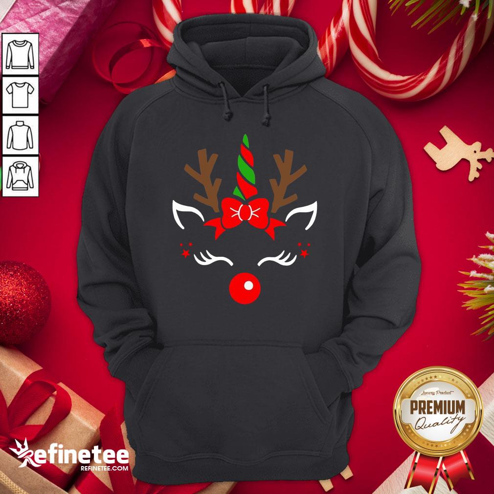 Funny Unicorn Face Reindeer Antlers Christmas Funny Pet Kids Gifts Hoodie - Design By Refinetee.com Funny Unicorn Face Reindeer Antlers Christmas Funny Pet Kids Gifts Hoodie - Design By Refinetee.com