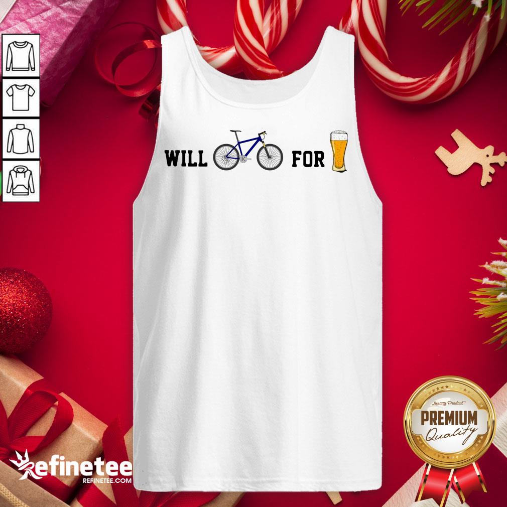Funny Will Bike Beer Tank-Top - Design By Refinetee.com Funny Will Bike Beer Tank-Top - Design By Refinetee.com