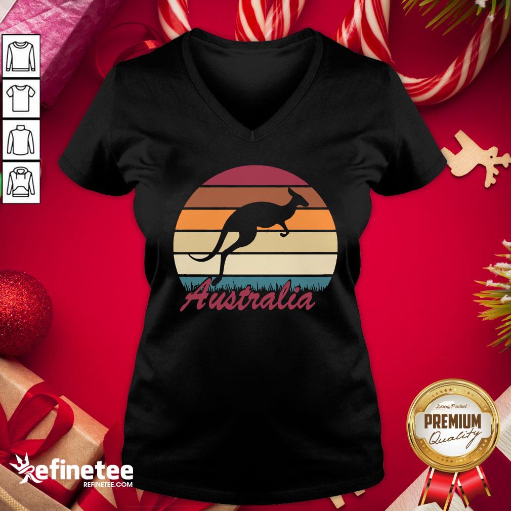 Good Australia Day For Kangaroos V-neck- Design By Refinetee.com