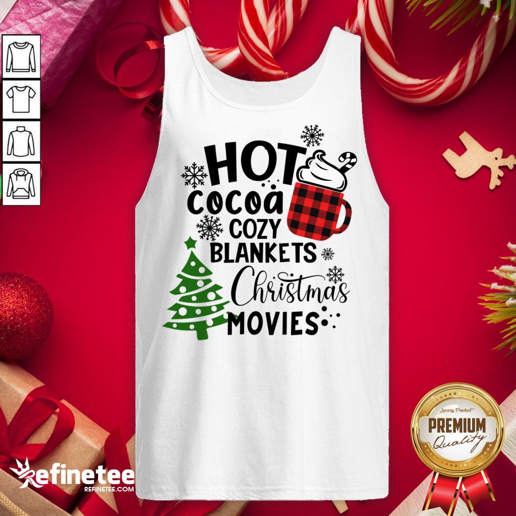 Good Cocoa Cozy Blankets Christmas Movies Tank-Top - Design By Refinetee.com Good Cocoa Cozy Blankets Christmas Movies Tank-Top - Design By Refinetee.com