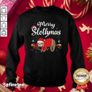 Good Merry Slothmas Sloth Funny Unisex Ugly Christmas Sweatshirt - Design By Refinetee.com