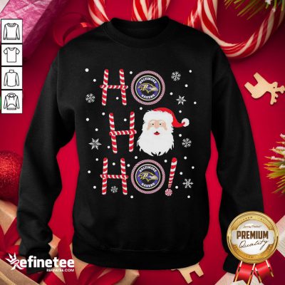 Good Santa Claus Ho Ho Ho Baltimore Ravens Christmas Sweatshirt - Design By Refinetee.com