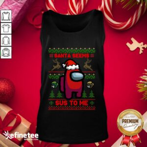 Good Santa Seems Sus To Me Mery Christmas Tank Top