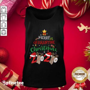 Great Merry Quarantine Christmas 2020 Pajamas Matching Family Gift Tank Top - Design By Refinetee.com