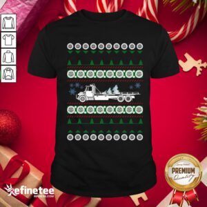Great Proud Tow Truck Operator Ugly Christmas Shirt- Design By Refinetee.com