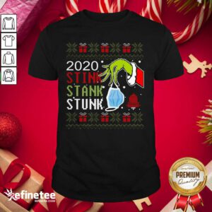 Hand Grinch Holding Mask 2020 Stink Stank Stunk Ugly Christmas Shirt - Design By Refinetee.com