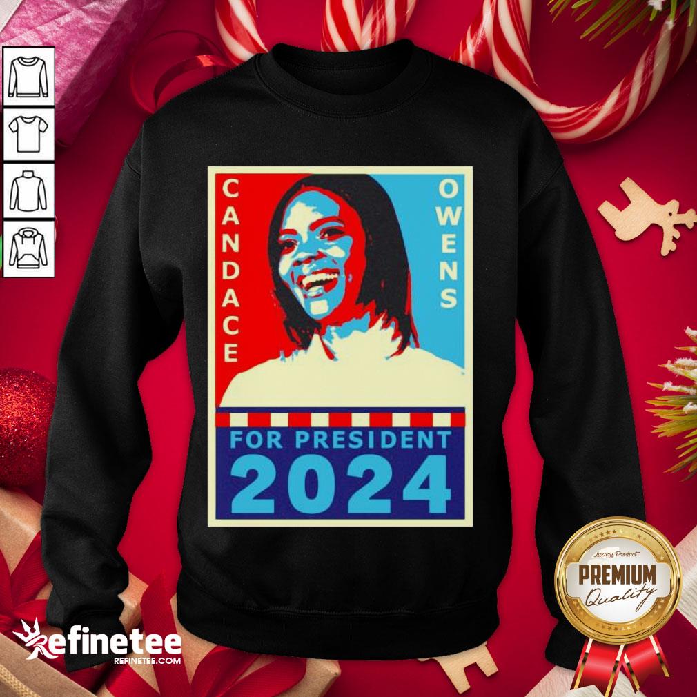 Happy Candace Owens For President 2024 Sweatshirt - Design By Refinetee.com Happy Candace Owens For President 2024 Sweatshirt - Design By Refinetee.com