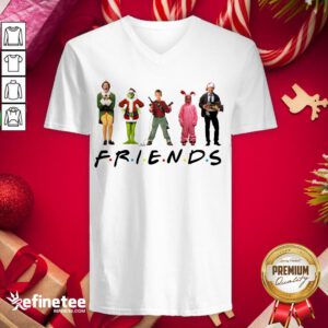 Happy Characters Elf Grinch Kevin Friends Christmas V-neck - Design By Refinetee.com