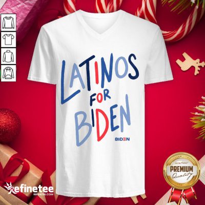 Happy Latinos For Biden V-neck - Design By Refinetee.com