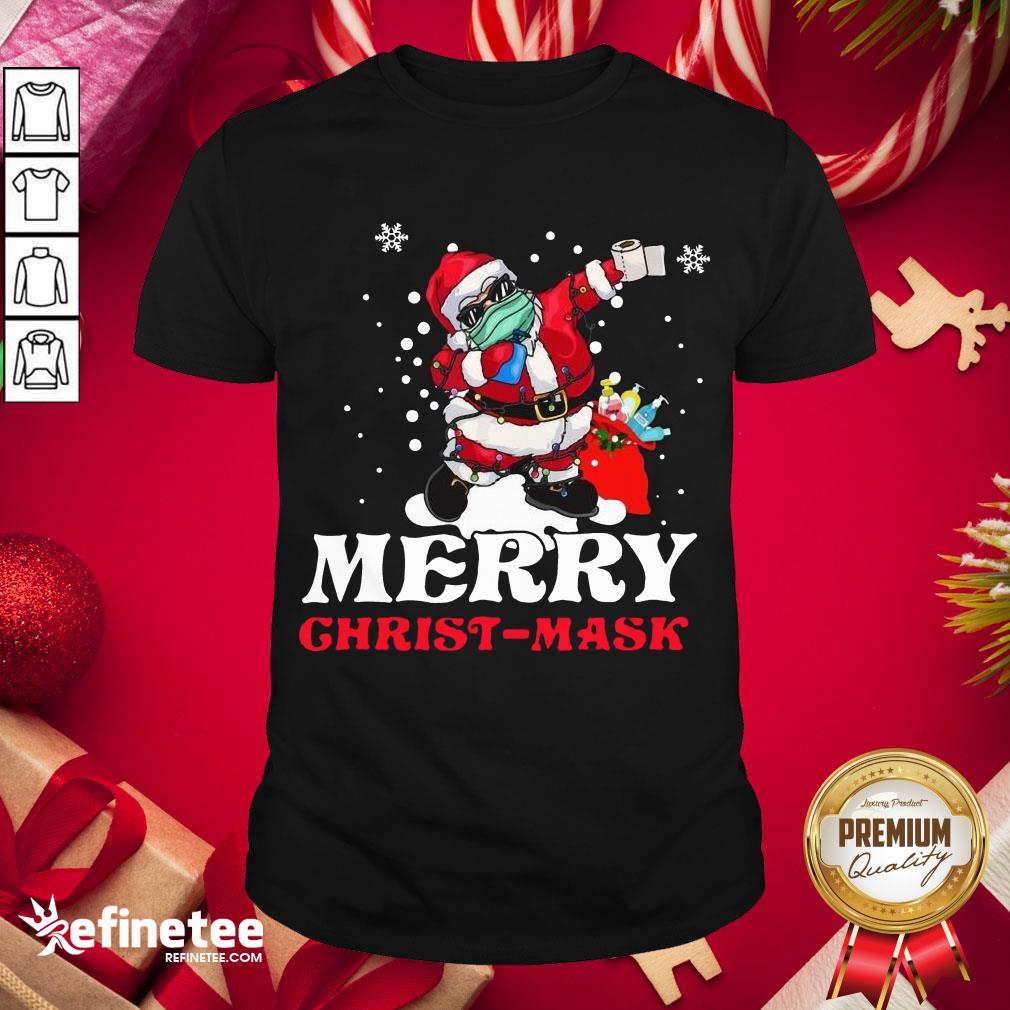 Happy Merry Christmask 2020 Dabbing Santa Toilet Paper Christmas Shirt- Design By Refinetee.com