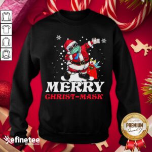 Happy Merry Christmask 2020 Dabbing Santa Toilet Paper Christmas Sweatshirt- Design By Refinetee.com