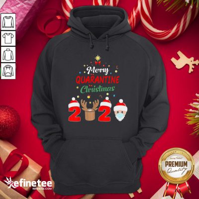 Happy Merry Quarantine Christmas 2020 Xmas Pajamas Holidays Gift Hoodie - Design By Refinetee.com
