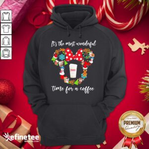 Happy Minnie Mouse Dunkin’ Donuts It’s The Most Wonderful Time For A Coff- Design By Refinetee.com ee Christmas Hoodie