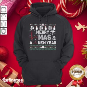 Happy Nurse Merry Mas And A New Year Ugly Christmas Hoodie - Design By Refinetee.com