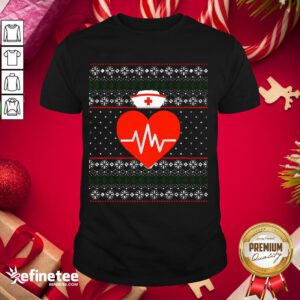 Happy Nurse Ugly Sweater Merry Christmas Nursing Holiday Shirt- Design By Refinetee.com