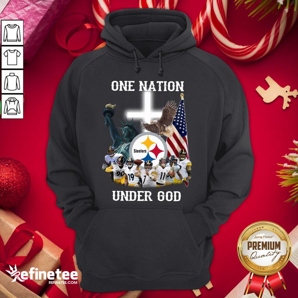 Happy Pittsburgh Steelers One Nation Under God American Flag Hoodie - Design By Refinetee.com Happy Pittsburgh Steelers One Nation Under God American Flag Hoodie - Design By Refinetee.com