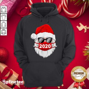 Happy Santa With Face Mask 2020 Christmas Hoodie - Design By Refinetee.com