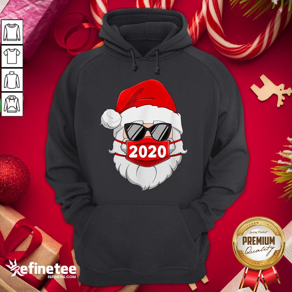 Happy Santa With Face Mask 2020 Christmas Hoodie - Design By Refinetee.com Happy Santa With Face Mask 2020 Christmas Hoodie - Design By Refinetee.com