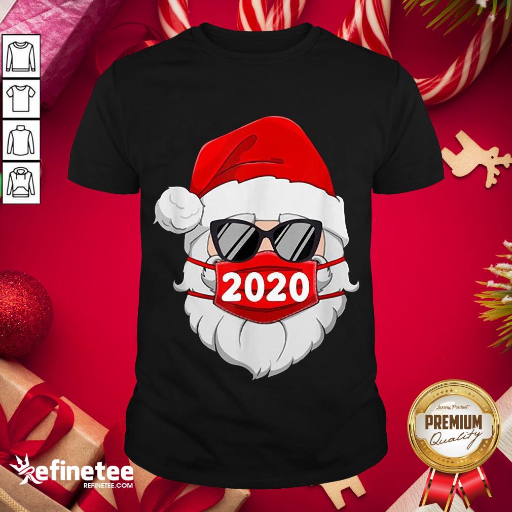 Happy Santa With Face Mask 2020 Christmas Shirt- Design By Refinetee.com