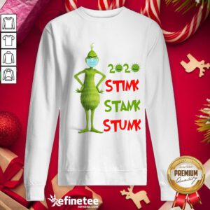 Happy The Grinch Face Mask Coronavirus 2020 Stink Stank Stunk Christmas Sweatshirt - Design By Refinetee.com