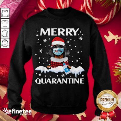 Hot Dog Dachshund Face Mask Merry Christmas Quarantine Sweat Sweatshirt - Design By Refinetee.com