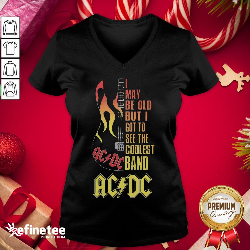 Hot I May Be Old But I Got To See The Coolest Band Acdc Guitar V-neck - Design By Refinetee.com Hot I May Be Old But I Got To See The Coolest Band Acdc Guitar V-neck - Design By Refinetee.com
