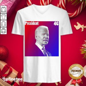 Hot President 46 Joe Biden American Solarized Superman V-neck - Design By Refinetee.com