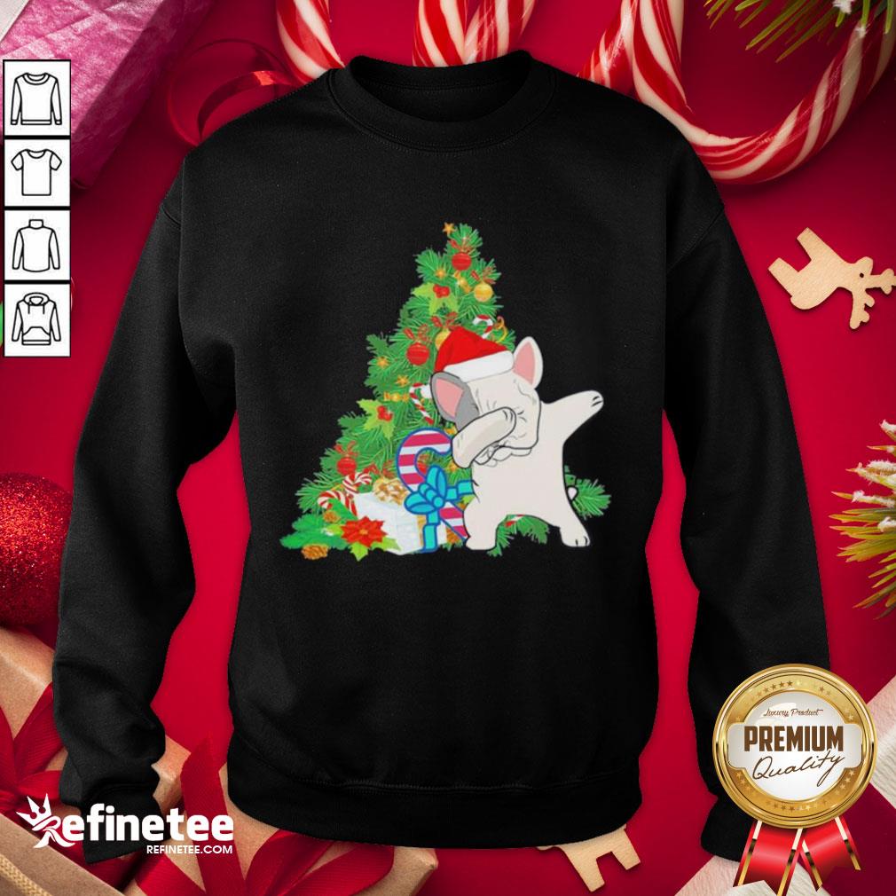 Hot Pug Dabbing Santa Christmas Tree Sweatshirt - Design By Refinetee.com Hot Pug Dabbing Santa Christmas Tree Sweatshirt - Design By Refinetee.com