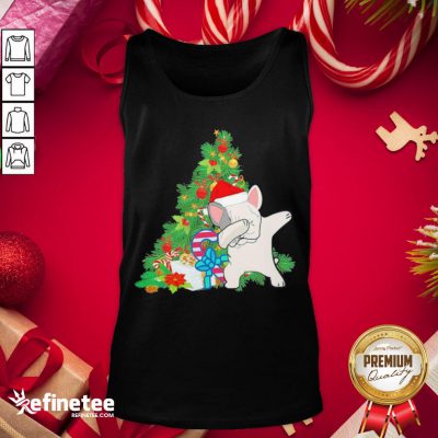 Hot Pug Dabbing Santa Christmas Tree Tank-Top - Design By Refinetee.com