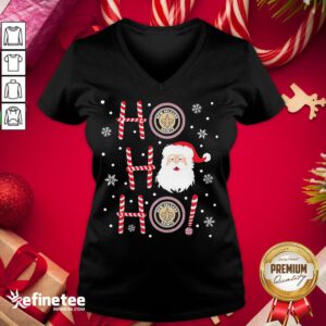 Hot Santa Claus Ho Ho Ho New Orleans Saints Christmas V-neck- Design By Refinetee.com