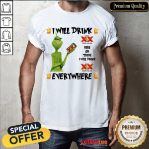 Hot The Grinch I Will Drink Dos Equis Here And There Everywhere Christmas Sweater Shirt - Design By Refinetee.com