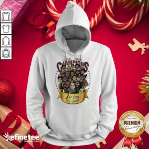Nice 2020 NBA Champions Los Angeles Lakers 17 Champs Cartoon Hoodie - Design By Refinetee.com