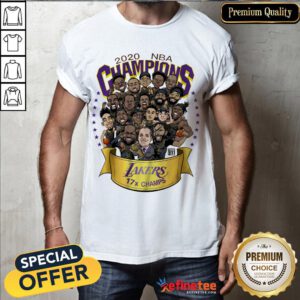 Nice 2020 NBA Champions Los Angeles Lakers 17 Champs Cartoon Shirt- Design By Refinetee.com