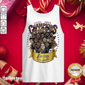 Nice 2020 NBA Champions Los Angeles Lakers 17 Champs Cartoon Tank-Top - Design By Refinetee.com