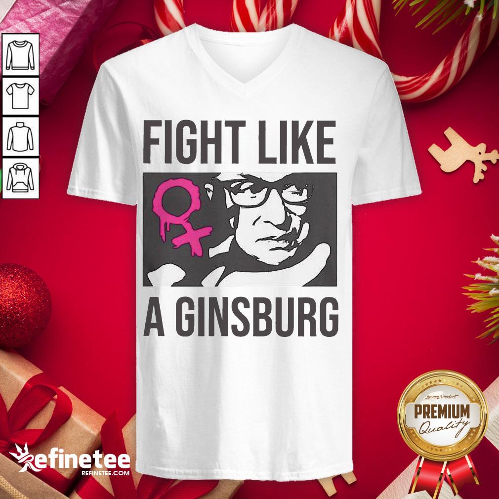 Nice Fight Like A Rbg Ruth Bader Ginsburg V-neck - Design By Refinetee.com Nice Fight Like A Rbg Ruth Bader Ginsburg V-neck - Design By Refinetee.com