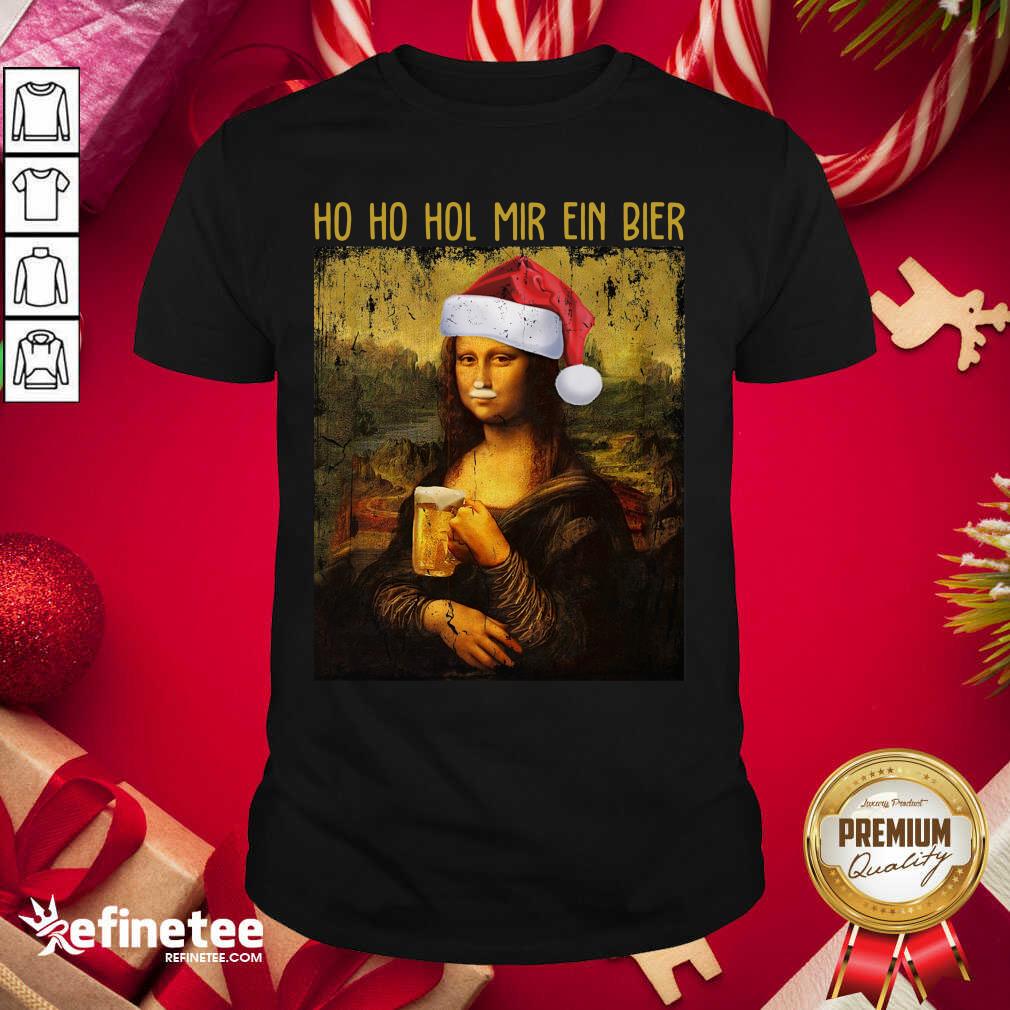 Nice Ho Ho Hol Mir Ein Bier Christmas Shirt - Design By Refinetee.com