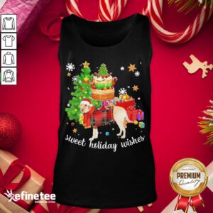Nice Labrador Retriever Santa Sweet Holiday Wishes Christmas Tank-Top - Design By Refinetee.com