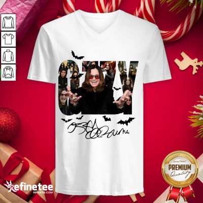 Nice Ozzy Osbourne Prince Of Darkness Signature V-neck - Design By Refinetee.com