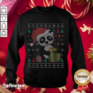 Nice Panda Bear Ugly Christmas Xmas Sweatshirt - Design By Refinetee.com