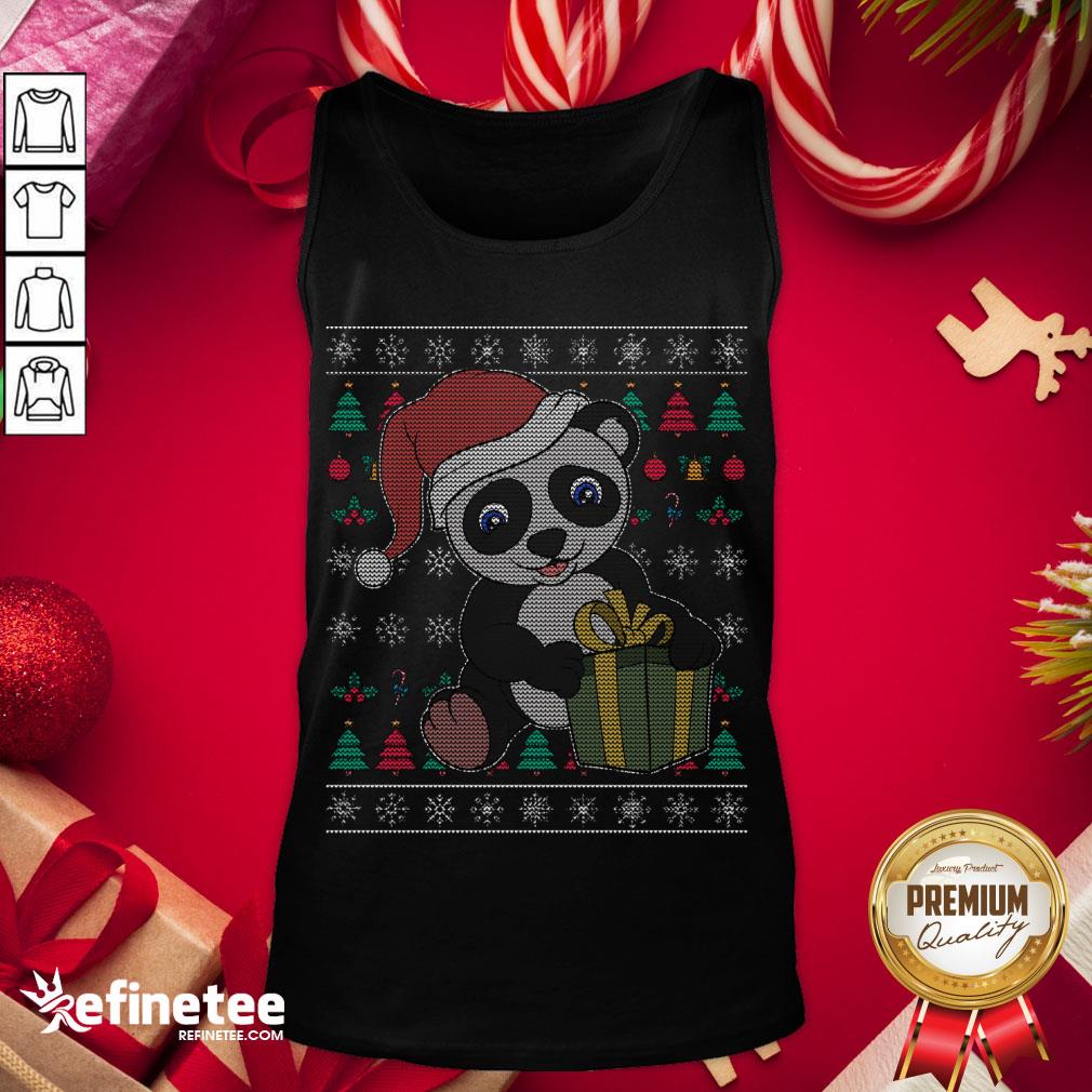 Nice Panda Bear Ugly Christmas Xmas Tank-Top - Design By Refinetee.com Nice Panda Bear Ugly Christmas Xmas Tank-Top - Design By Refinetee.com