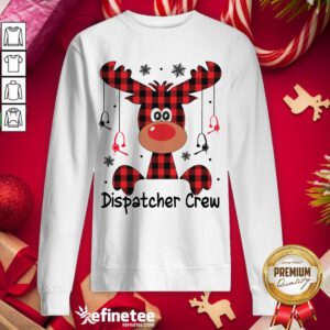 Nice Reindeer Dispatcher Crew Christmas Sweatshirt - Design By Refinetee.com
