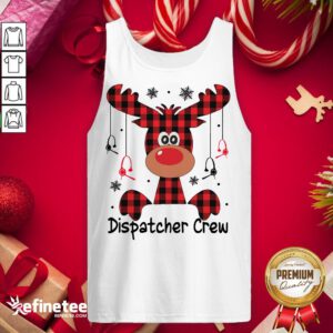 Nice Reindeer Dispatcher Crew Christmas Tank-Top - Design By Refinetee.com