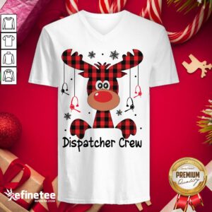 Nice Reindeer Dispatcher Crew Christmas V-neck - Design By Refinetee.com