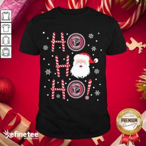Nice Santa Claus Ho Ho Ho Atlanta Falcons Christmas Shirt- Design By Refinetee.com
