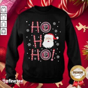 Nice Santa Claus Ho Ho Ho Atlanta Falcons Christmas Sweatshirt - Design By Refinetee.com