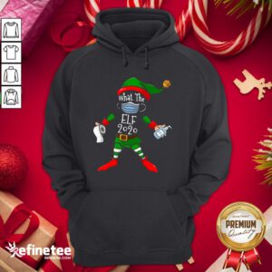 Nice What The Elf 2020 Funny Christmas Matching Pajamas Family Hoodie- Design By Refinetee.com