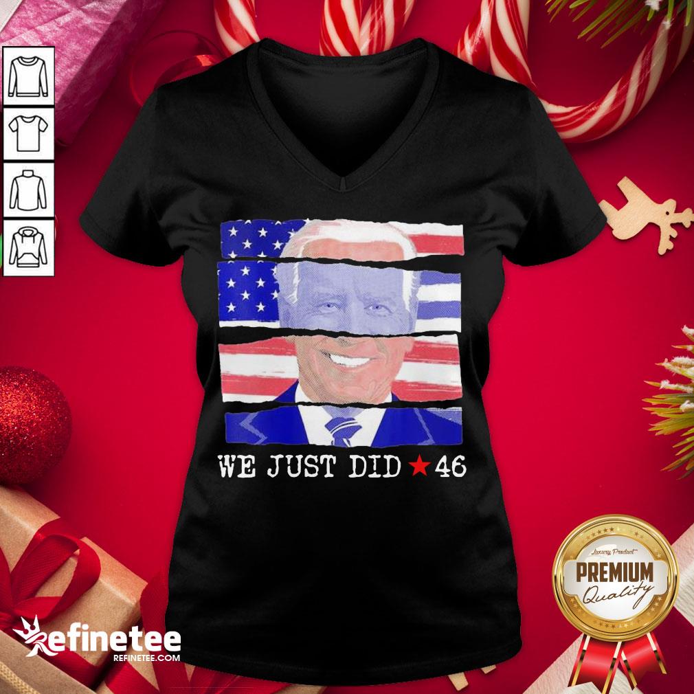 Offical We Just Did 46 Biden Harris Presidential Election 2020 American Flag V-neck - Design By Refinetee.com Offical We Just Did 46 Biden Harris Presidential Election 2020 American Flag V-neck - Design By Refinetee.com